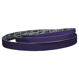 Correias abrasivas roxas da 3M sobrepostas