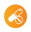 Ícone laranja de Indústria farmacêutica