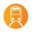 Ícone laranja de Indústria de transportes.