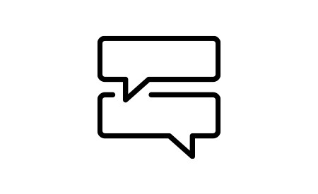 ícone de balões de texto de chat.
