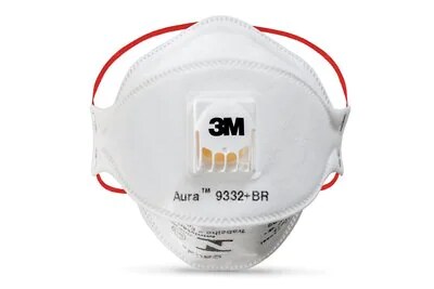 Respirador Descartável 3M™ Aura™ 9332+BR, Branco.

