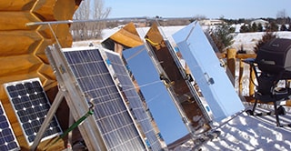 Image of solar panels outside of 3M scientist Tim Hebrink’s home.