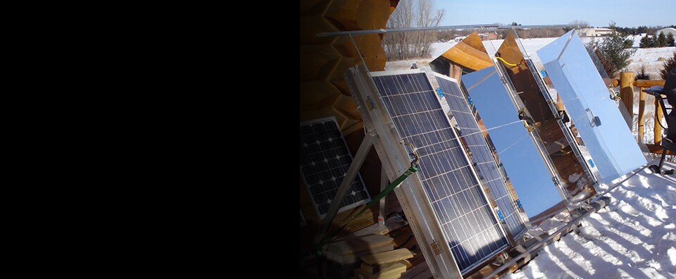 Image of solar panels outside of 3M scientist Tim Hebrink’s home.