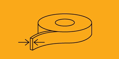 Icon of tape showing thicker padding designed to provide extra protection
