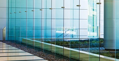 3M™ Window Films protect office windows while providing a clear view. 