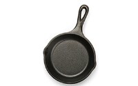 Frigideira de aço carbono e ferro fundido.