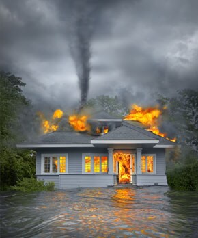 Tornado, fire, flood disaster
