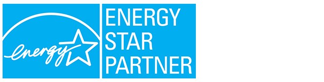 Logotipo em azul claro da Energy Star Partner.
