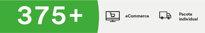 Imagem que contém do lado esquerdo, 375 com fundo em verde, e do lado direito, ícones de um frasco de enlenmeyer e um caminhão, além dos textos “Ind Farmacêutica” e “Pacote Individual”.
