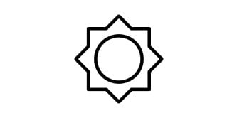 Ícone de Sol.
