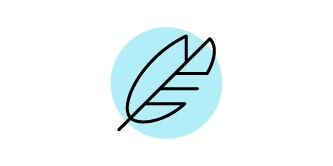 Icono de pluma de peso ligero.
