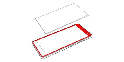 Sketch image of a smartphone and where vhb is used
