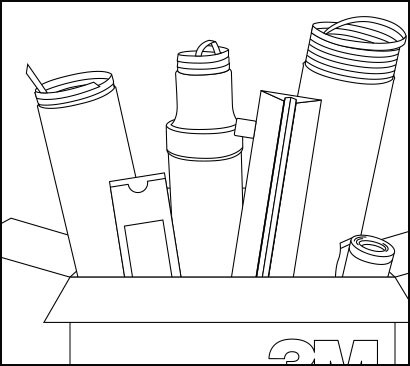 Ilustração retratando vários produtos enviados
