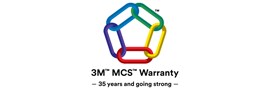 Ícone da Garantia 3M MCS, um conjunto de cinco correntes multicoloridas interligadas em um círculo.