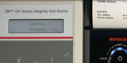 3M™ 101 Series Automated Integrity Test Device Programming a Test via the Device
