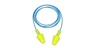 Imagem de protetor auricular com cordão.
