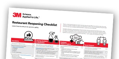 Guia e Checklist de Reabertura das Operações em Restaurantes.
