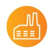 Ícone laranja de Fabricação geral