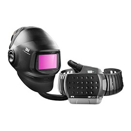image of Speedglas G5-01 welding helmet with Adflo PAPR