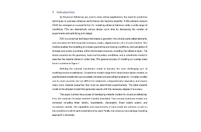 Image of the white paper ‘Introduction to Modeling Structural Adhesives’