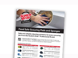 Folheto informativo sobre as Fibras e Esponjas Scotch-Brite™.