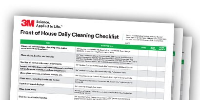 Três Checklists de Limpeza Diária.
