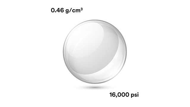 Imagem de uma Microesfera de Vidro 3M.