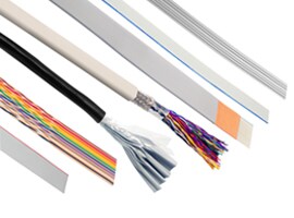 Foto da família de diversos cabos de interconexão para uso industrial.