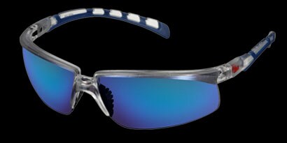 a single pair of safety glasses with tinted lens
