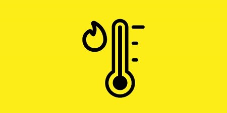 Ícone de alta temperatura.
