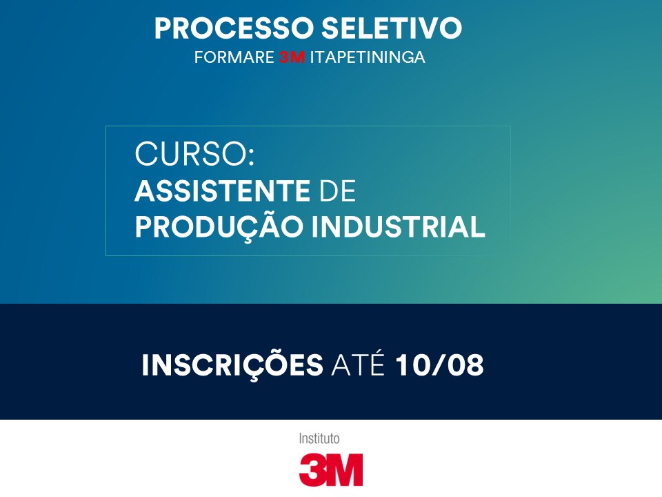 Inscrições para nova turma do FORMARE 3M Itapetininga-SP.
