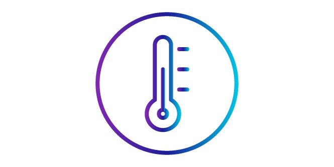 Ícone de temperatura.
